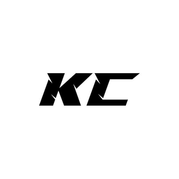 KC monograma logotipo diseño carta texto nombre símbolo monocromo logotipo alfabeto carácter simple logotipo