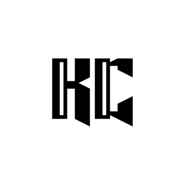 KC monograma logotipo diseño carta texto nombre símbolo monocromo logotipo alfabeto carácter simple logotipo