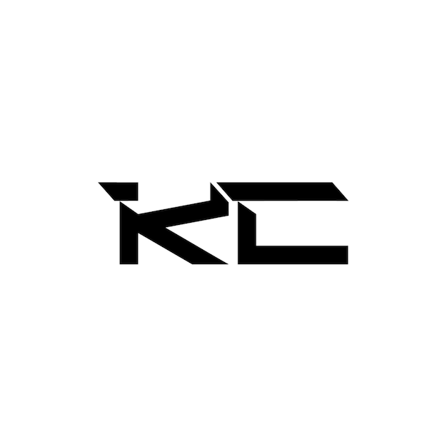 KC monograma logotipo diseño carta texto nombre símbolo monocromo logotipo alfabeto carácter simple logotipo