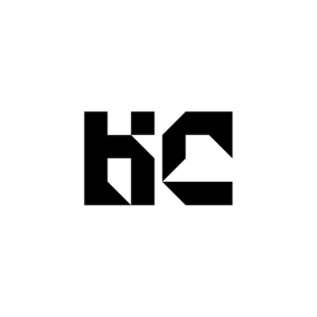 KC monograma logotipo diseño carta texto nombre símbolo monocromo logotipo alfabeto carácter simple logotipo