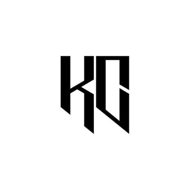 KC monograma logotipo diseño carta texto nombre símbolo monocromo logotipo alfabeto carácter simple logotipo