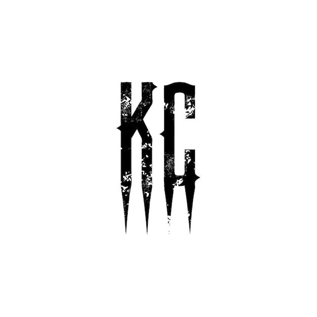 KC monograma logotipo diseño carta texto nombre símbolo monocromo logotipo alfabeto carácter simple logotipo