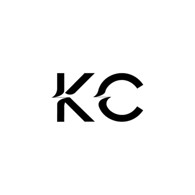 KC monograma logotipo diseño carta texto nombre símbolo monocromo logotipo alfabeto carácter simple logotipo