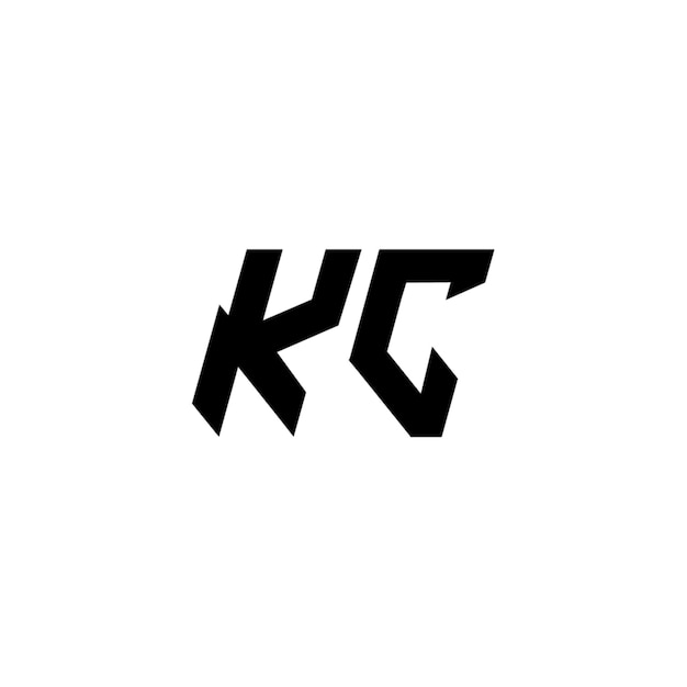 KC monograma logotipo diseño carta texto nombre símbolo monocromo logotipo alfabeto carácter simple logotipo