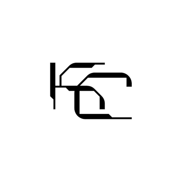 KC monograma logotipo diseño carta texto nombre símbolo monocromo logotipo alfabeto carácter simple logotipo