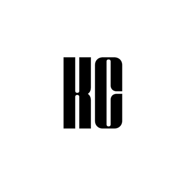 KC monograma logotipo diseño carta texto nombre símbolo monocromo logotipo alfabeto carácter simple logotipo