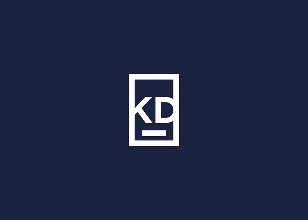 Vector kd carta con logotipo de venta diseño de icono de diseño vectorial inspiración de plantilla de diseño