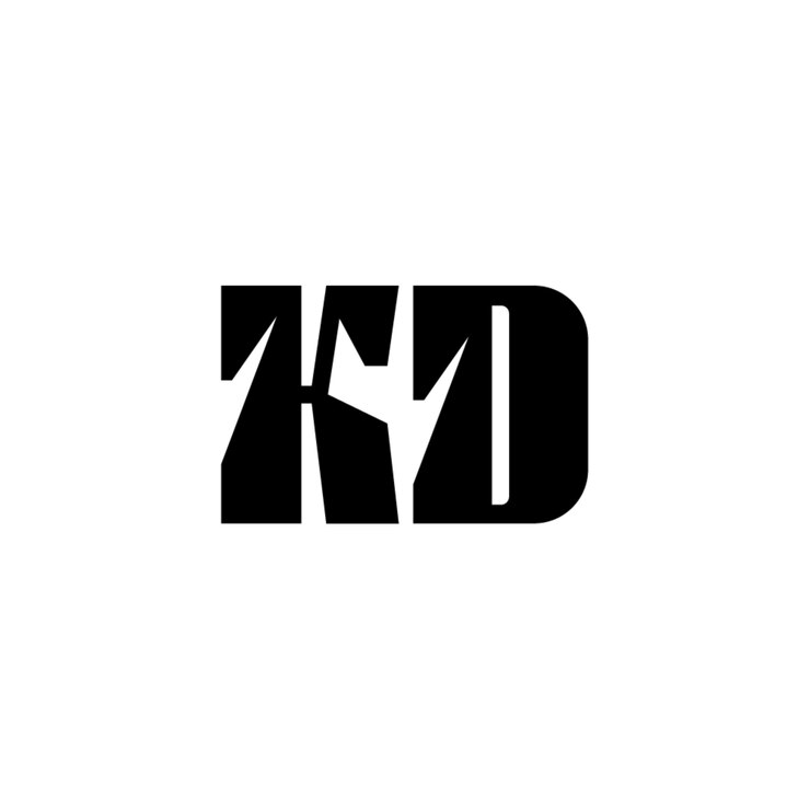 Vector kd monograma diseño del logotipo letra texto nombre símbolo monocromo logotipo alfabeto carácter logotipo simple