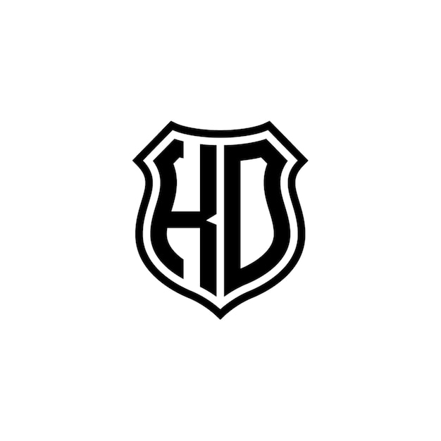KD monograma diseño del logotipo letra texto nombre símbolo monocromo logotipo alfabeto carácter logotipo simple