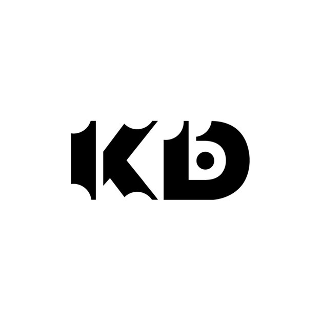 KD monograma diseño del logotipo letra texto nombre símbolo monocromo logotipo alfabeto carácter logotipo simple