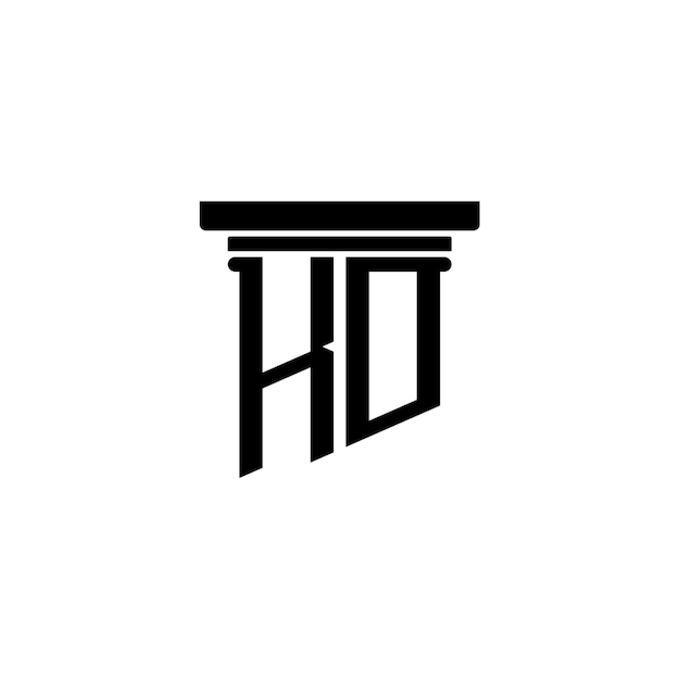 KD monograma diseño del logotipo letra texto nombre símbolo monocromo logotipo alfabeto carácter logotipo simple