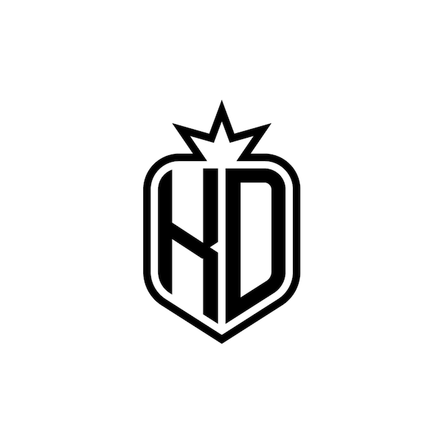 KD monograma diseño del logotipo letra texto nombre símbolo monocromo logotipo alfabeto carácter logotipo simple