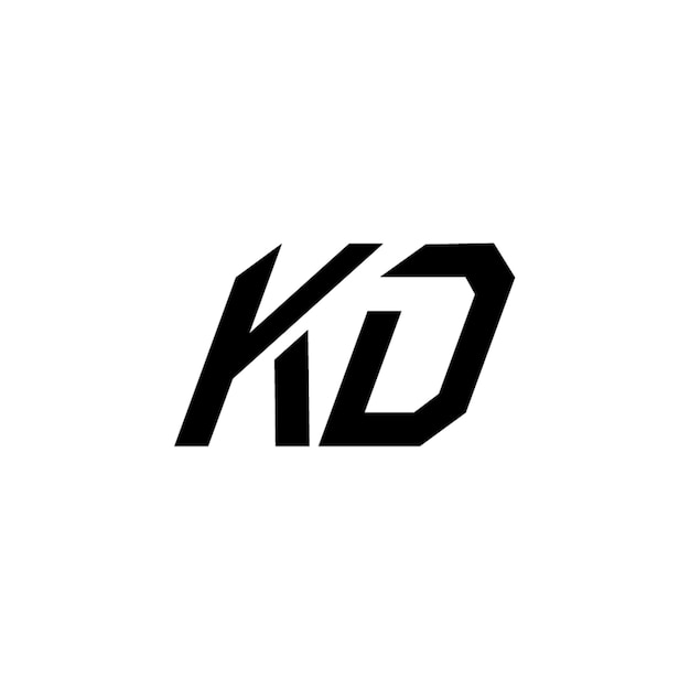 KD monograma diseño del logotipo letra texto nombre símbolo monocromo logotipo alfabeto carácter logotipo simple