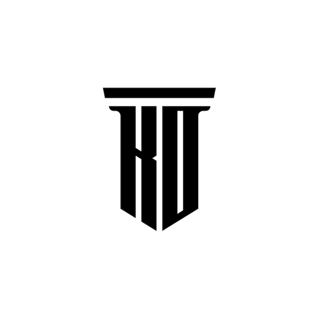 KD monograma diseño del logotipo letra texto nombre símbolo monocromo logotipo alfabeto carácter logotipo simple
