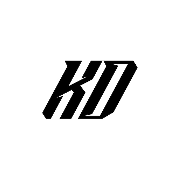 KD monograma diseño del logotipo letra texto nombre símbolo monocromo logotipo alfabeto carácter logotipo simple