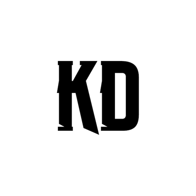 KD monograma diseño del logotipo letra texto nombre símbolo monocromo logotipo alfabeto carácter logotipo simple
