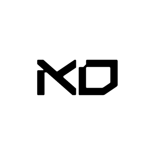 KD monograma diseño del logotipo letra texto nombre símbolo monocromo logotipo alfabeto carácter logotipo simple