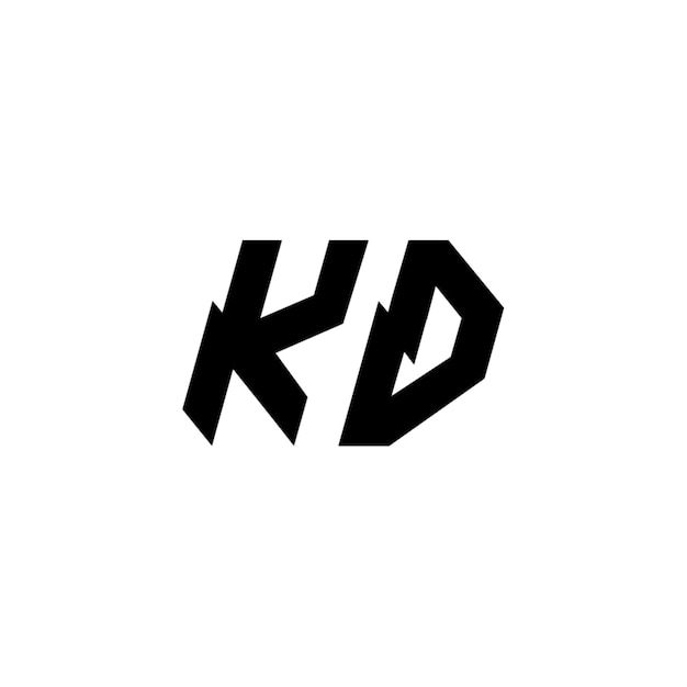 KD monograma diseño del logotipo letra texto nombre símbolo monocromo logotipo alfabeto carácter logotipo simple