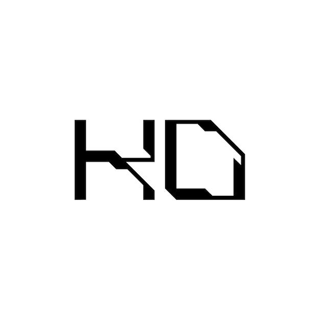 KD monograma diseño del logotipo letra texto nombre símbolo monocromo logotipo alfabeto carácter logotipo simple
