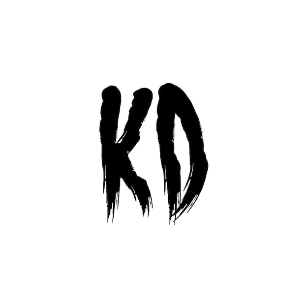KD monograma diseño del logotipo letra texto nombre símbolo monocromo logotipo alfabeto carácter logotipo simple