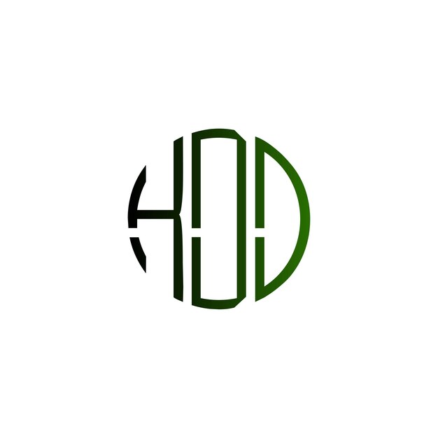 kdd creativo círculo inicial atemporal espacio negativo diseño del logotipo del monograma