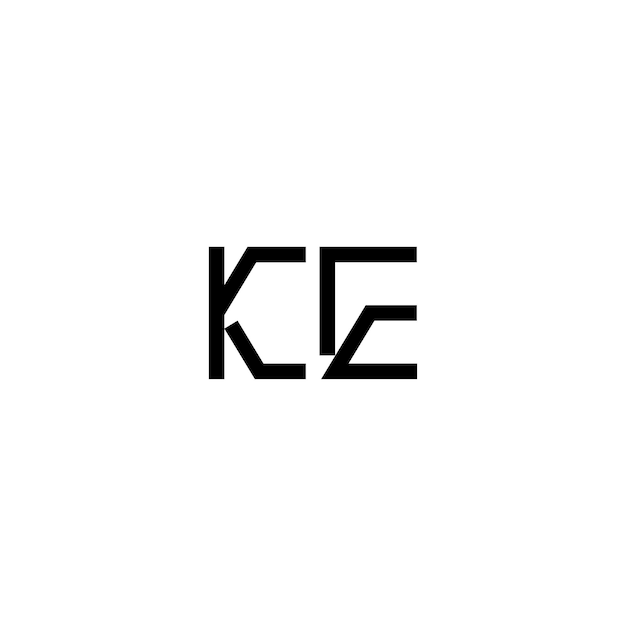 KE monograma logotipo diseño carta texto nombre símbolo monocromo logotipo alfabeto carácter simple logotipo