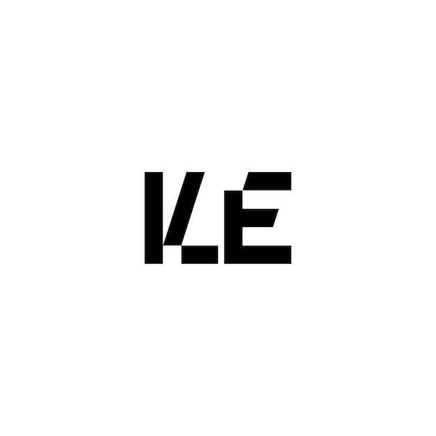 KE monograma logotipo diseño carta texto nombre símbolo monocromo logotipo alfabeto carácter simple logotipo