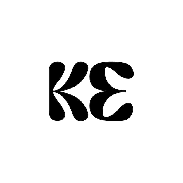 KE monograma logotipo diseño carta texto nombre símbolo monocromo logotipo alfabeto carácter simple logotipo