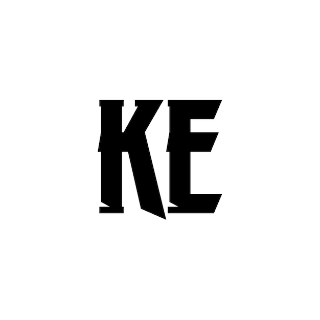 KE monograma logotipo diseño carta texto nombre símbolo monocromo logotipo alfabeto carácter simple logotipo