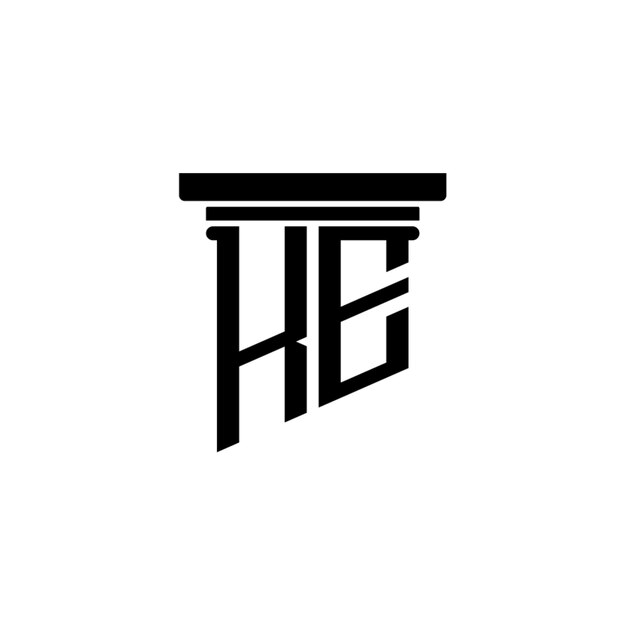 KE monograma logotipo diseño carta texto nombre símbolo monocromo logotipo alfabeto carácter simple logotipo
