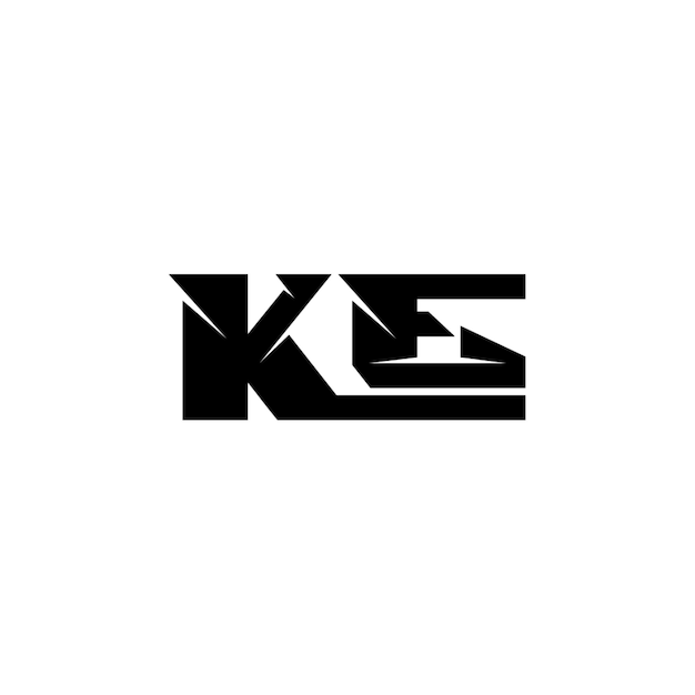 KE monograma logotipo diseño carta texto nombre símbolo monocromo logotipo alfabeto carácter simple logotipo