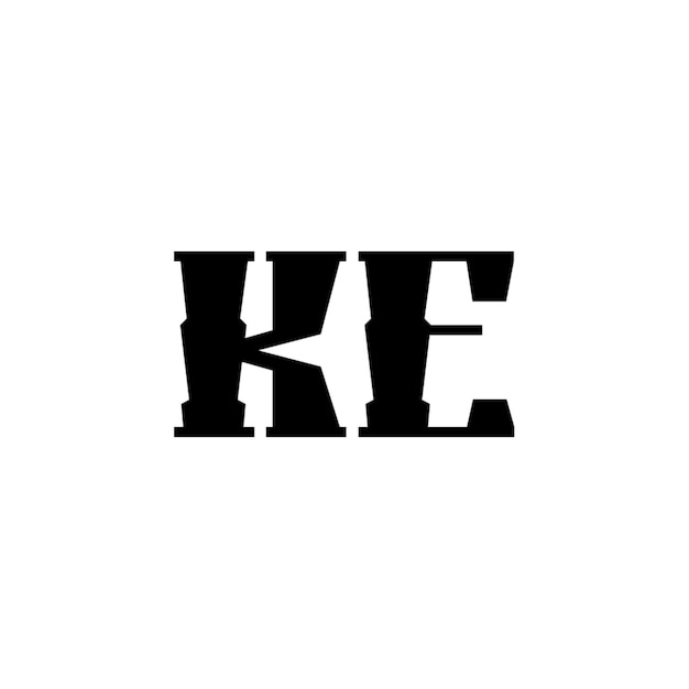 KE monograma logotipo diseño carta texto nombre símbolo monocromo logotipo alfabeto carácter simple logotipo