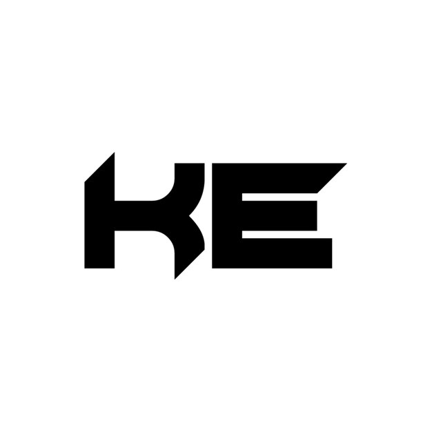 KE monograma logotipo diseño carta texto nombre símbolo monocromo logotipo alfabeto carácter simple logotipo