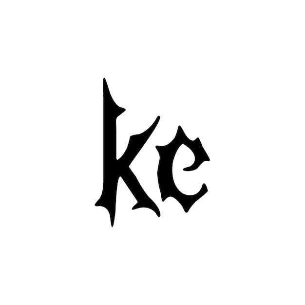 KE monograma logotipo diseño carta texto nombre símbolo monocromo logotipo alfabeto carácter simple logotipo