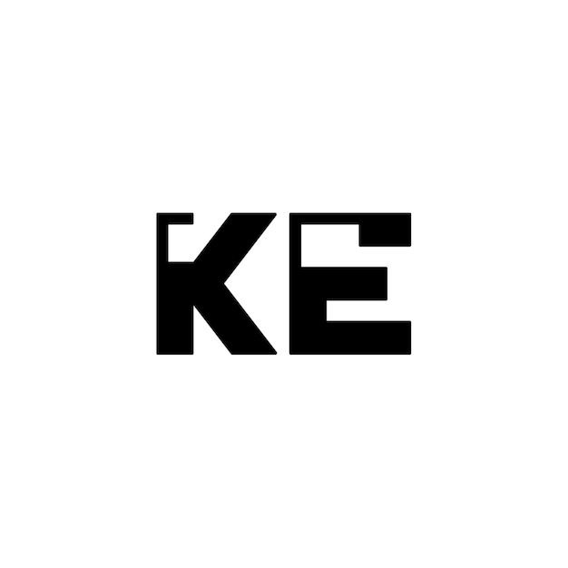 KE monograma logotipo diseño carta texto nombre símbolo monocromo logotipo alfabeto carácter simple logotipo
