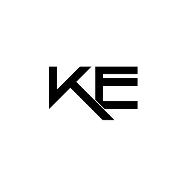 KE monograma logotipo diseño carta texto nombre símbolo monocromo logotipo alfabeto carácter simple logotipo