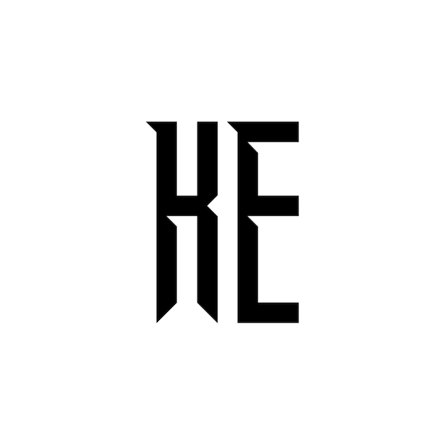 KE monograma logotipo diseño carta texto nombre símbolo monocromo logotipo alfabeto carácter simple logotipo