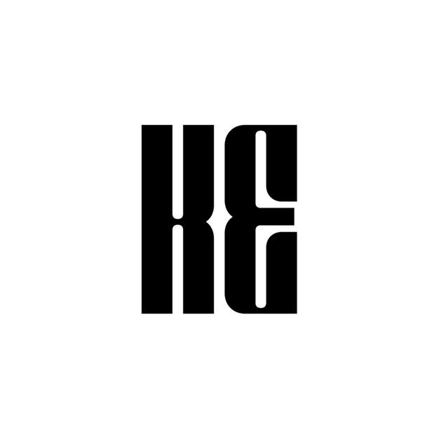 KE monograma logotipo diseño carta texto nombre símbolo monocromo logotipo alfabeto carácter simple logotipo
