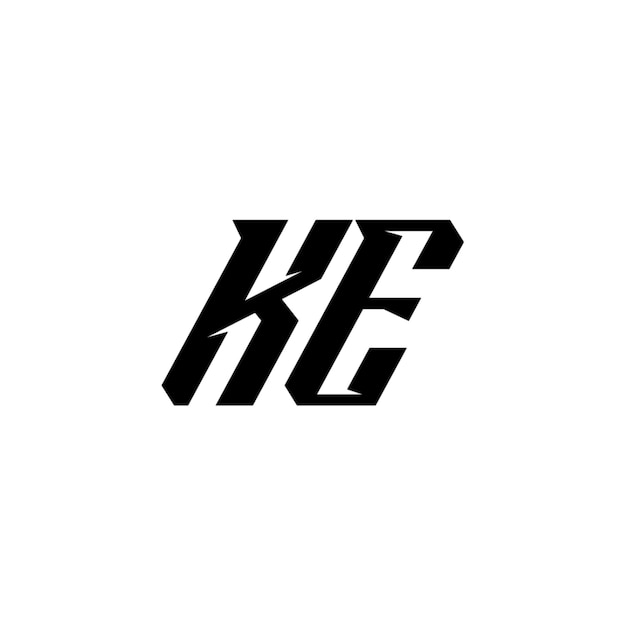 KE monograma logotipo diseño carta texto nombre símbolo monocromo logotipo alfabeto carácter simple logotipo