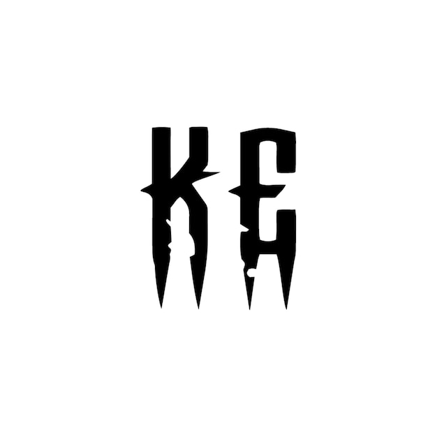 KE monograma logotipo diseño carta texto nombre símbolo monocromo logotipo alfabeto carácter simple logotipo