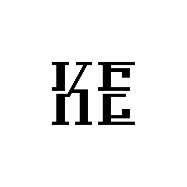 KE monograma logotipo diseño carta texto nombre símbolo monocromo logotipo alfabeto carácter simple logotipo