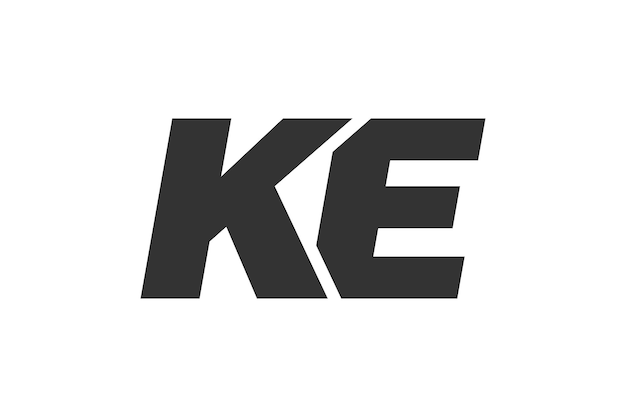 KE Techno Editable Font Logo para marca corporativa Diseño futurista audaz con ideas tipográficas únicas Tipo personalizado mínimo y letra dinámica