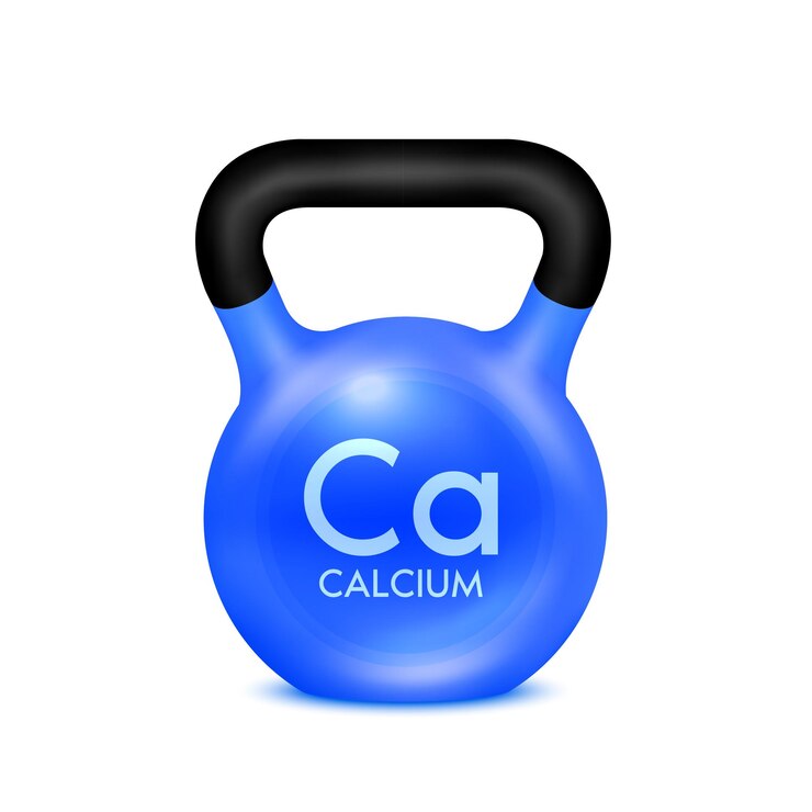 Vector kettlebell de calcio azul aislado sobre fondo blanco. gimnasio.