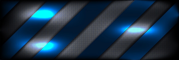 Vector kevlar de carbono metálico azul abstracto