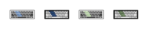 Keyboard Key Vector Icons Set Device keyboard icon in vector design style Computer Keyboard Vector Design