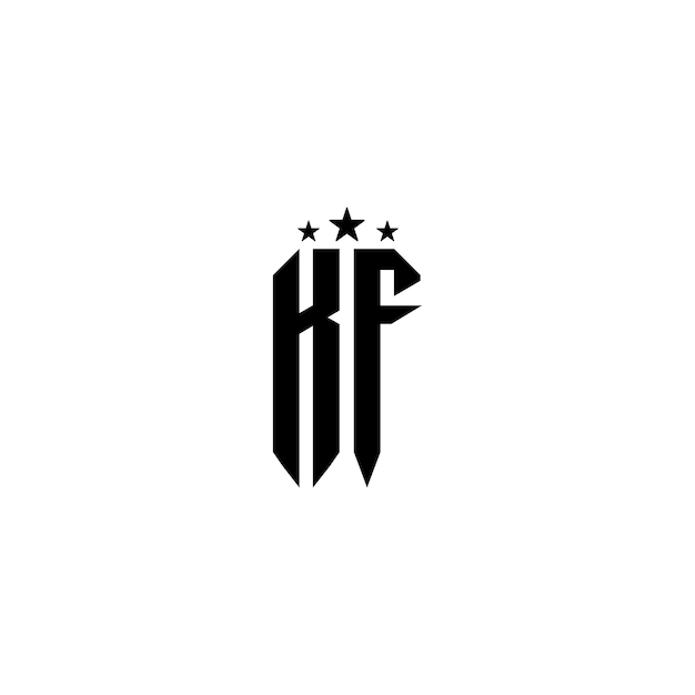 KF monograma logotipo diseño carta texto nombre símbolo monocromo logotipo alfabeto carácter simple logotipo