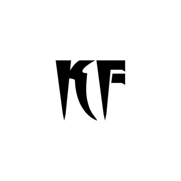 KF monograma logotipo diseño carta texto nombre símbolo monocromo logotipo alfabeto carácter simple logotipo