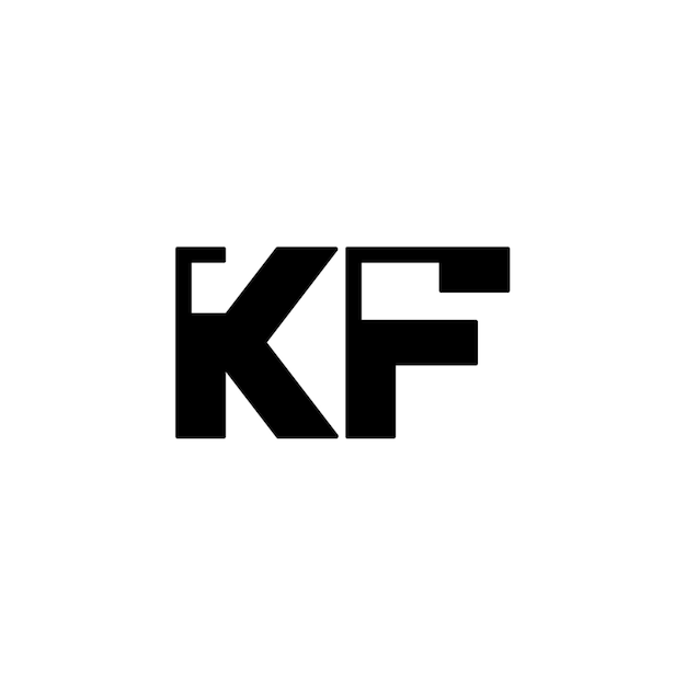 KF monograma logotipo diseño carta texto nombre símbolo monocromo logotipo alfabeto carácter simple logotipo