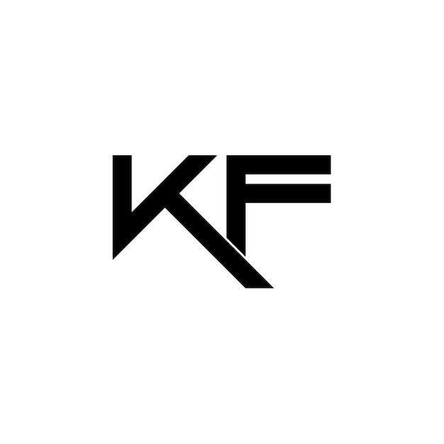 KF monograma logotipo diseño carta texto nombre símbolo monocromo logotipo alfabeto carácter simple logotipo