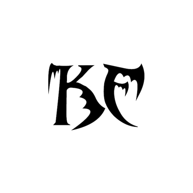 KF monograma logotipo diseño carta texto nombre símbolo monocromo logotipo alfabeto carácter simple logotipo